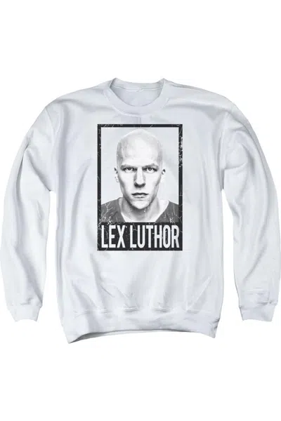 Gildan Batman V Superman Luthor Adult Crewneck Sweatshirt In White