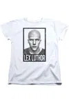 Gildan Batman V Superman Luthor Short Sleeve Womens Tee / T-shirt In White
