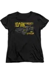 Gildan Batman V Superman Mobile Dark Knight Short Sleeve Womens Tee / T-shirt In Black
