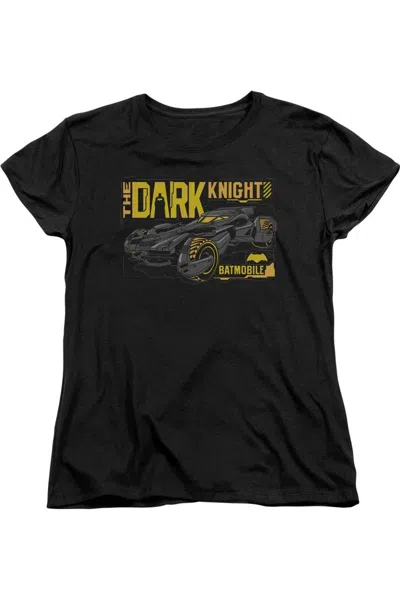 Gildan Batman V Superman Mobile Dark Knight Short Sleeve Womens Tee / T-shirt In Black