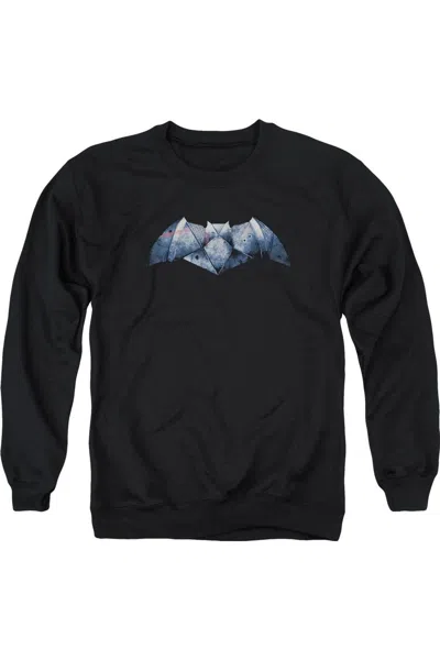 Gildan Batman V Superman Plated Bat Logo Adult Crewneck Sweatshirt In Black