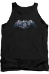 Gildan Batman V Superman Plated Bat Logo Adult Tank Top In Black