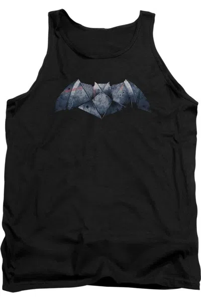 Gildan Batman V Superman Plated Bat Logo Adult Tank Top In Black