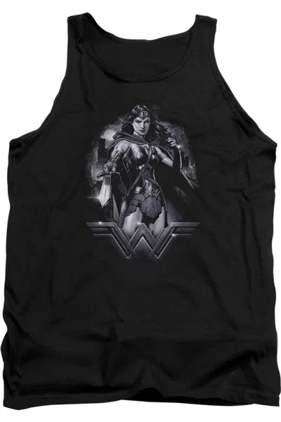 Gildan Batman V Superman Rainy Night Adult Tank Top In Black