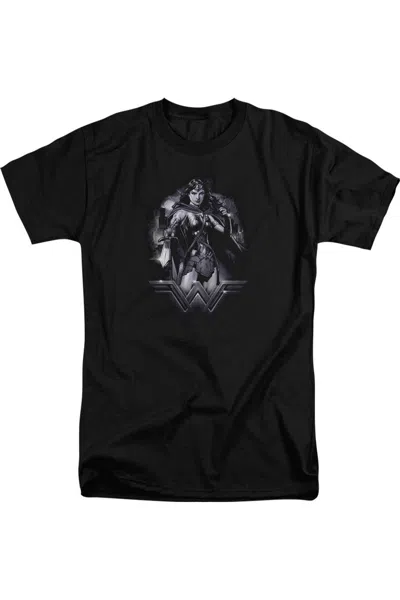 Gildan Batman V Superman Rainy Night Short Sleeve Adult Tall Tee / T-shirt In Black