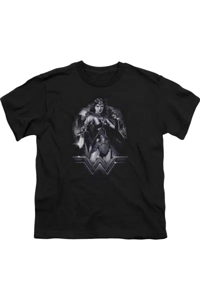 Gildan Kids' Batman V Superman Rainy Night Short Sleeve Juvenile Tee / T-shirt In Black