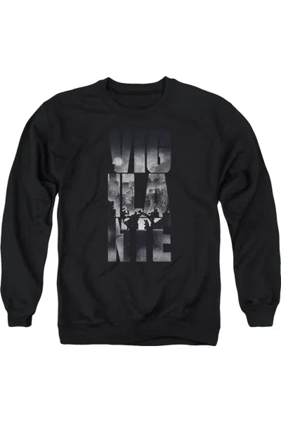 Gildan Batman V Superman Rainy Viglante Adult Crewneck Sweatshirt In Black