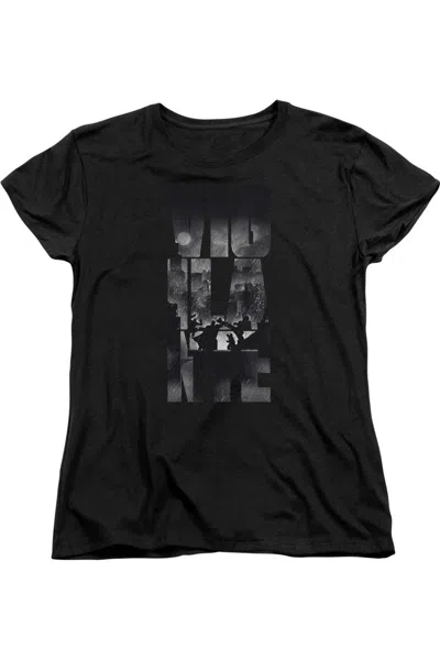 Gildan Batman V Superman Rainy Viglante Short Sleeve Womens Tee / T-shirt In Black