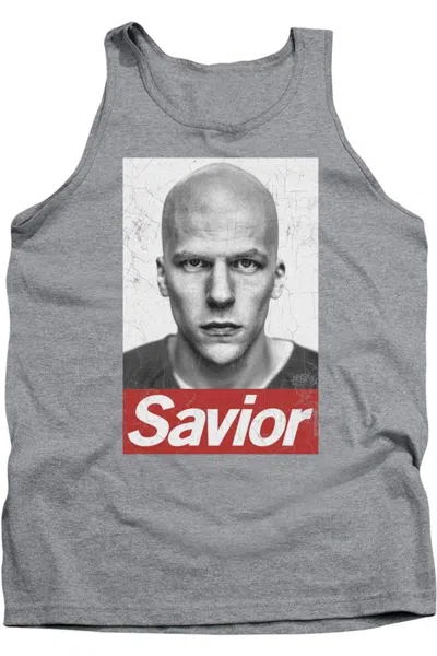 Gildan Batman V Superman Savior Adult Tank Top In Silver