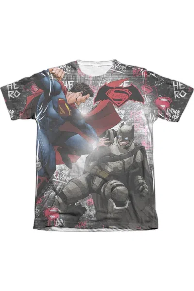 Gildan Batman V Superman Showdown Adult Poly/cotton Short Sleeve Tee / T-shirt In White