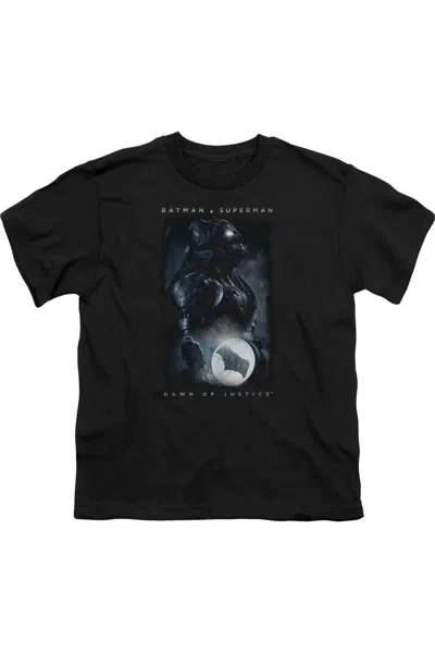 Gildan Kids' Batman V Superman Signal Short Sleeve Youth Tee / T-shirt In Black