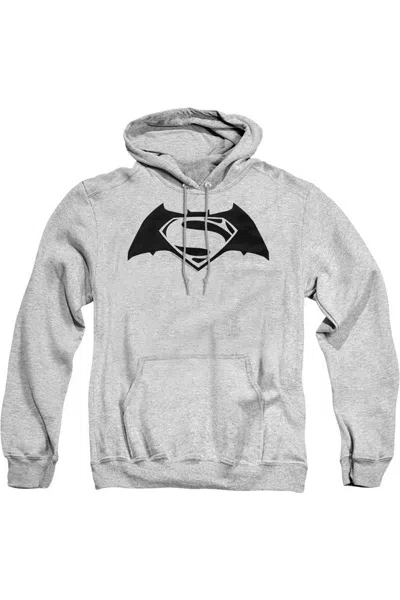 Gildan Batman V Superman Simple Logo Adult Pull Over Hoodie / Hooded Sweatshirt In Gray