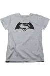 Gildan Batman V Superman Simple Logo Short Sleeve Womens Tee / T-shirt In Multi