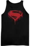 Gildan Batman V Superman Splattered Adult Tank Top In Black
