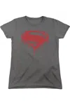 Gildan Batman V Superman Splattered Short Sleeve Womens Tee / T-shirt In Pink