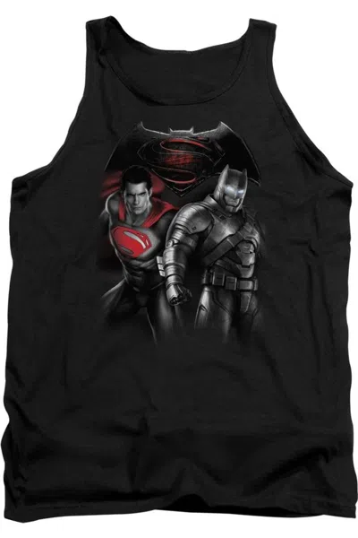 Gildan Batman V Superman Stand Off Adult Tank Top In Black
