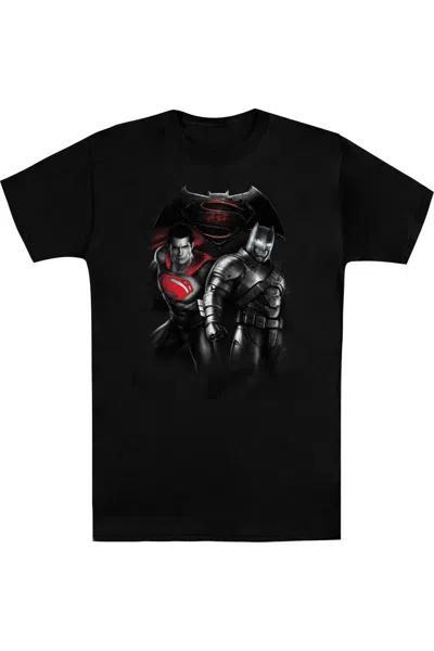Gildan Batman V Superman Stand Off Short Sleeve Adult Tee / T-shirt In Black