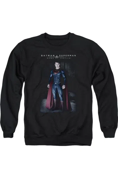 Gildan Batman V Superman Stand Tall Adult Crewneck Sweatshirt In Black