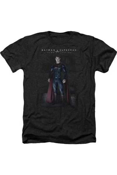 Gildan Batman V Superman Stand Tall Adult Heather Tee / T-shirt In Black