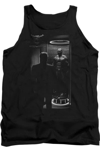 Gildan Batman V Superman Suit Up Adult Tank Top In Black