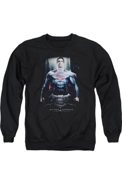 Gildan Batman V Superman Supe Ground Zero Adult Crewneck Sweatshirt In Black