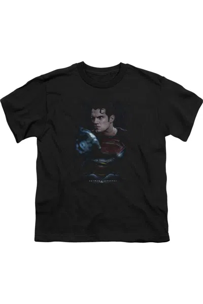 Gildan Kids' Batman V Superman Super Angry Short Sleeve Youth Tee / T-shirt In Black
