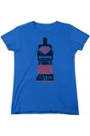 Gildan Batman V Superman Super Justice Short Sleeve Womens Tee / T-shirt In Blue