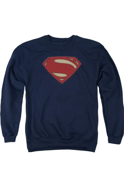 Gildan Batman V Superman Super Movie Logo Adult Crewneck Sweatshirt In Blue
