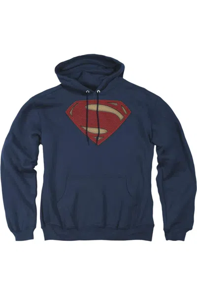Gildan Batman V Superman Super Movie Logo Adult Pull Over Hoodie / Hooded Sweatshirt In Blue