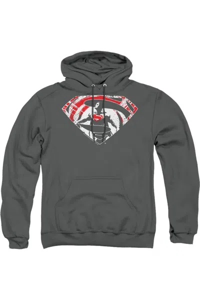 Gildan Batman V Superman Super Splatter Logo Adult Pull Over Hoodie / Hooded Sweatshirt In Pink