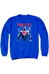 Gildan Batman V Superman Super Spray Adult Crewneck Sweatshirt In Blue