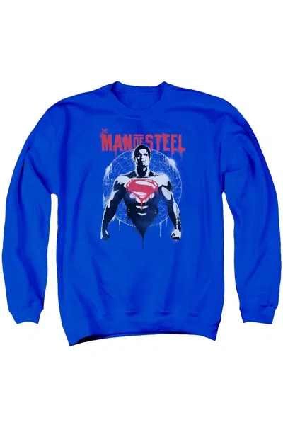 Gildan Batman V Superman Super Spray Adult Crewneck Sweatshirt In Blue