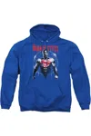 Gildan Batman V Superman Super Spray Adult Pull Over Hoodie / Hooded Sweatshirt In Blue