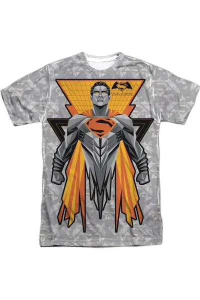 Gildan Batman V Superman Super Tech Sub Short Sleeve Adult Poly Crew Tee / T-shirt In White