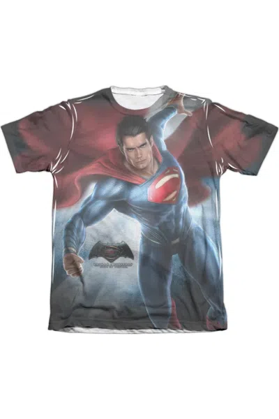 Gildan Batman V Superman Superman Light Adult Poly/cotton Short Sleeve Tee / T-shirt In White