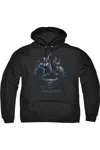 Gildan Batman V Superman Team Up Adult Pull Over Hoodie / Hooded Sweatshirt In Black