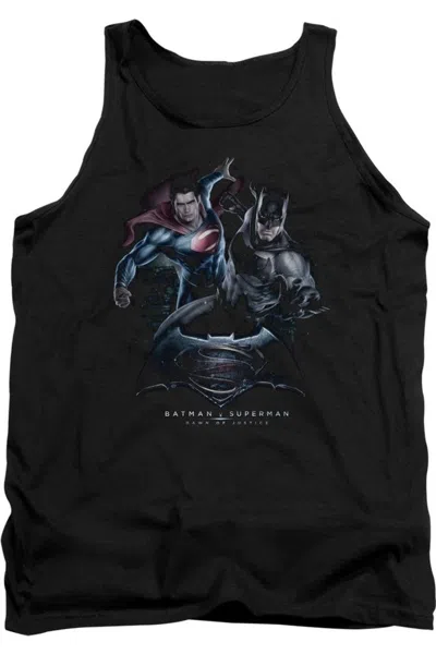 Gildan Batman V Superman Team Up Adult Tank Top In Black