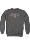 Gildan Batman V Superman Tech Bat Logo Adult Crewneck Sweatshirt In Pink