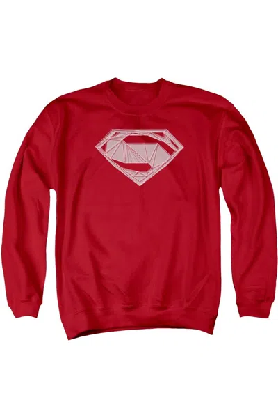 Gildan Batman V Superman Techy S Adult Crewneck Sweatshirt In Red