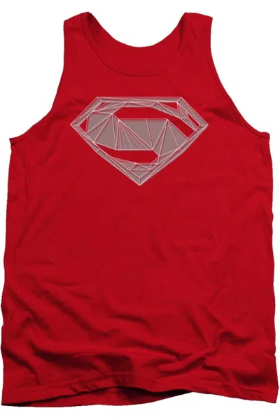 Gildan Batman V Superman Techy S Adult Tank Top In Red