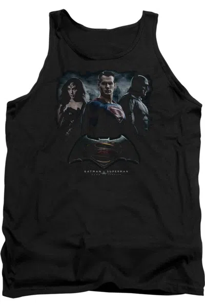 Gildan Batman V Superman The Crew Adult Tank Top In Black