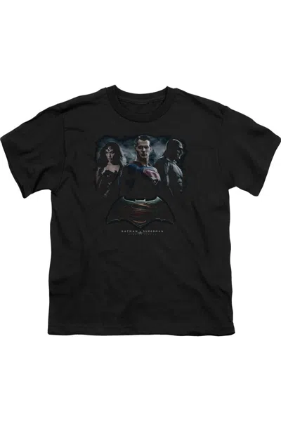 Gildan Kids' Batman V Superman The Crew Short Sleeve Juvenile Tee / T-shirt In Black