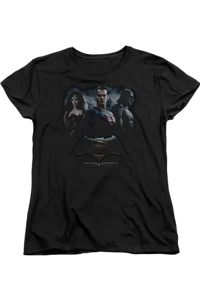 Gildan Batman V Superman The Crew Short Sleeve Womens Tee / T-shirt In Black
