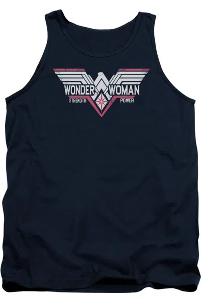 Gildan Batman V Superman Thunder Logo Adult Tank Top In Blue