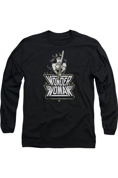 Gildan Batman V Superman Tough Long Sleeve Adult Tee / T-shirt In Black