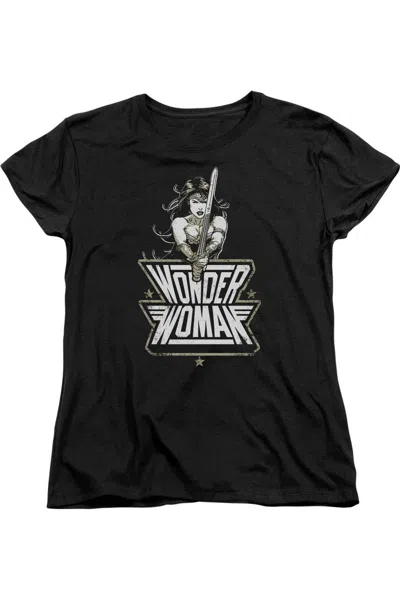 Gildan Batman V Superman Tough Short Sleeve Womens Tee / T-shirt In Black
