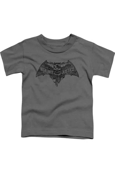 Gildan Kids' Batman V Superman Vigilante Justice Short Sleeve Juvenile Tee / T-shirt In Gray