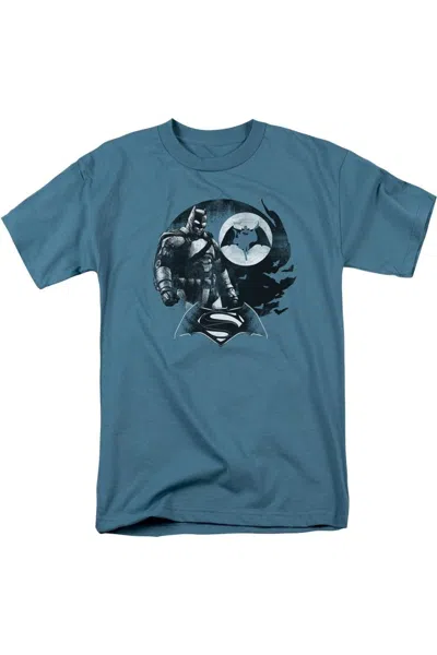 Gildan Batman V Superman Waiting And Protecting Short Sleeve Adult Tee / T-shirt In Grey