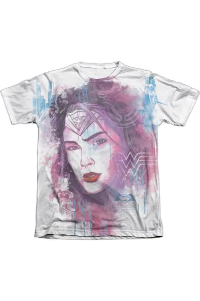 Gildan Batman V Superman Watercolor Wonder Woman Sub Adult Poly/cotton Short Sleeve Tee / T-shirt In White