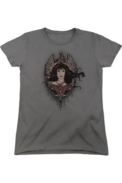 Gildan Batman V Superman Winged Goddess Short Sleeve Womens Tee / T-shirt In Pink